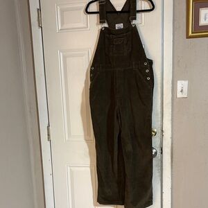 Dark Brown Corduroy Overalls